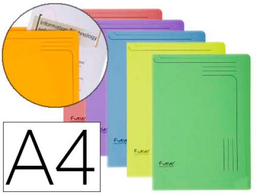 Bolsa dossier exacompta em cartolina din a4 290 gr pack de 5 unidades cores sortidas , Exacompta , 63284 , 3130630480006